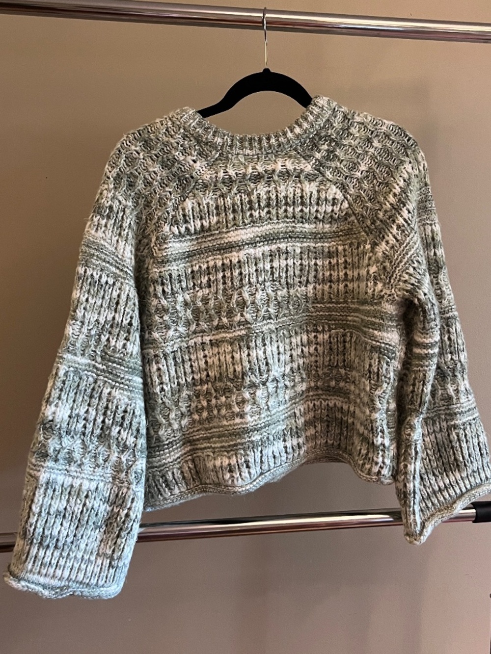 Target | Universal Threads | Heavy Knit Sweater | Green & White | X-Large